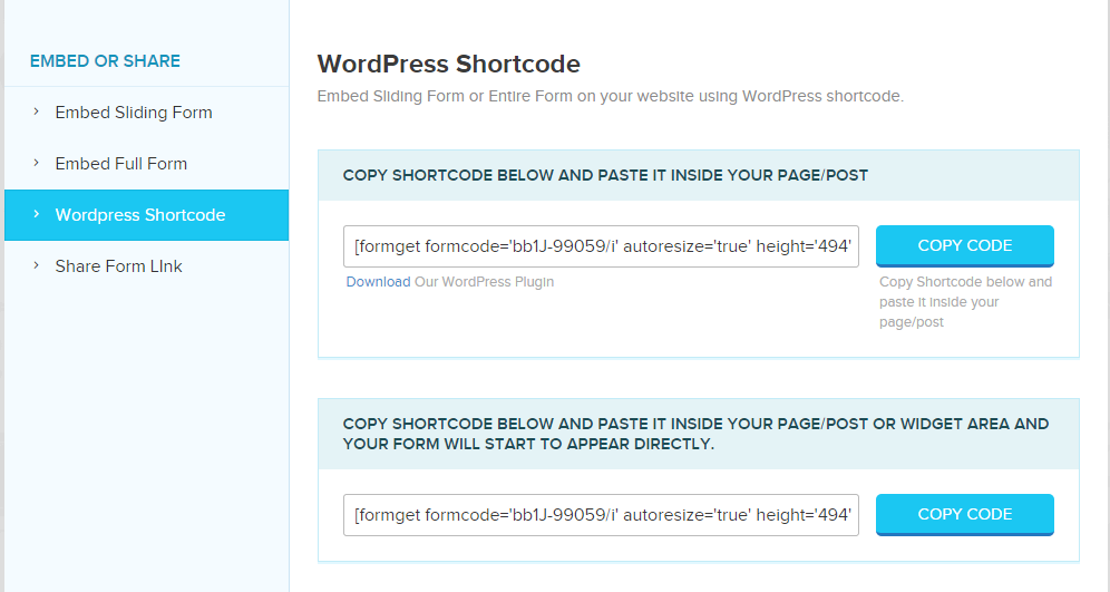 wordpress-short-code-of-form