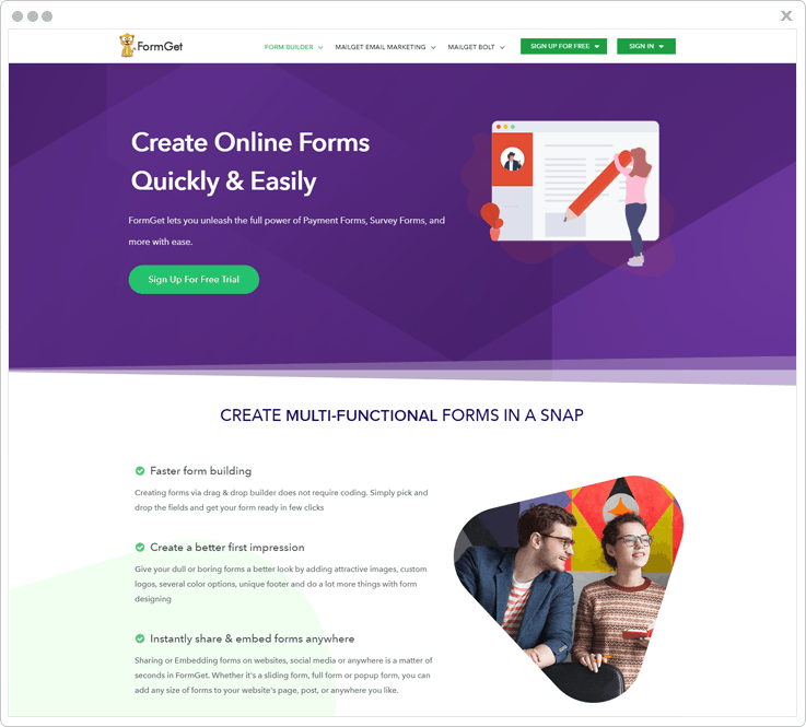 FormGet Form Builder Wufoo Alternative
