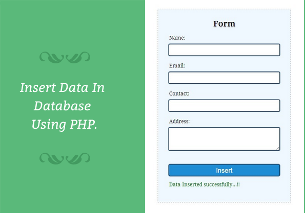 data insertion using php