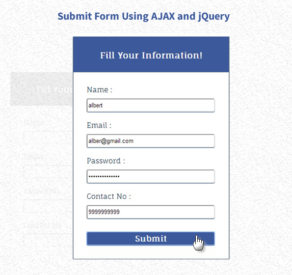 form submission using ajax and jquery