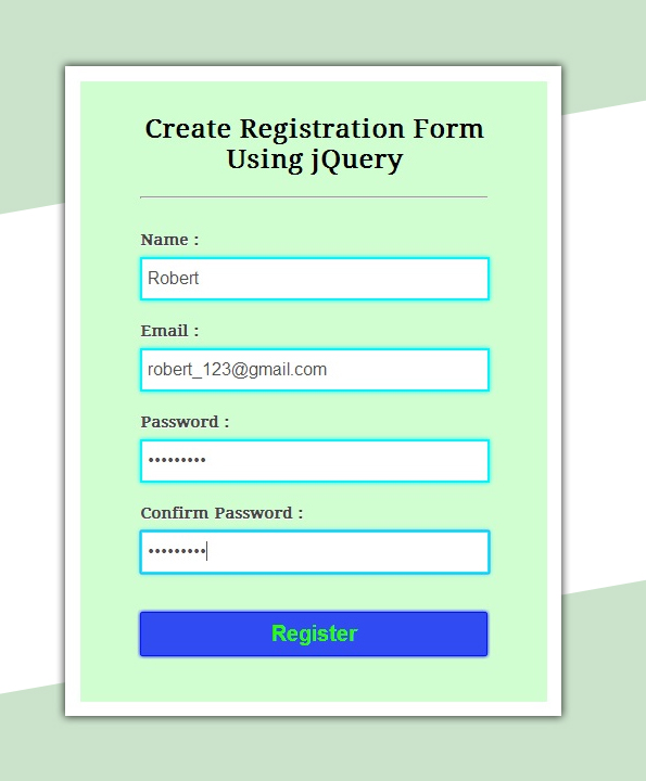 jQuery-registration-form