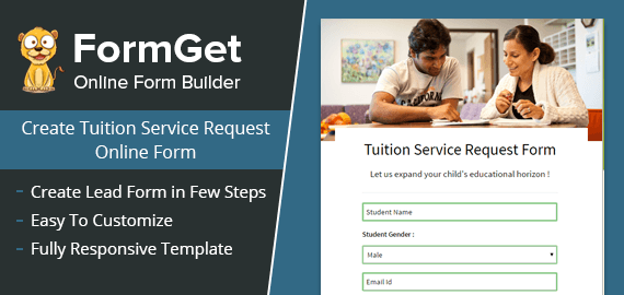 Tuition Service Request Form For Tutors & Teachers | FormGet