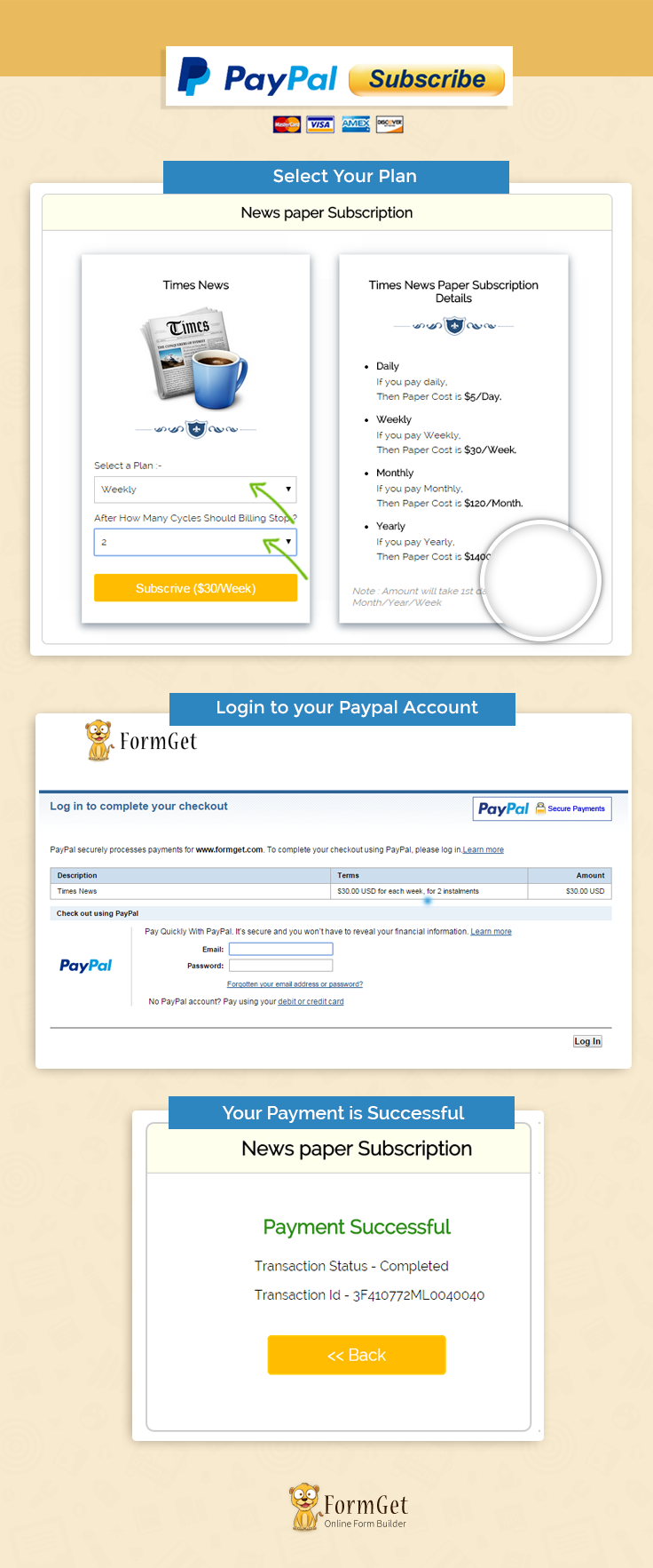 PayPal-Subscription-Demo