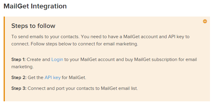 follow the steps to get MailGet API