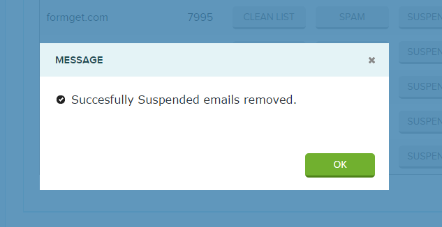 Clean Contact List Suspended Clean
