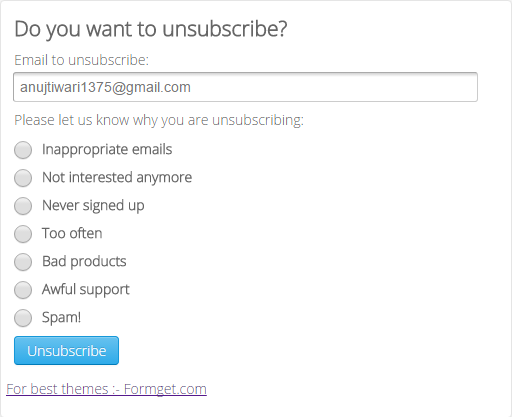 unsubscribe