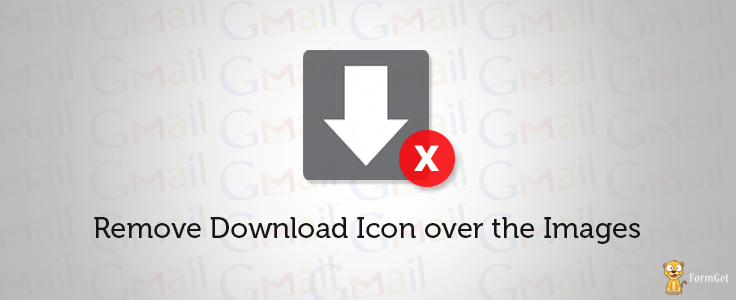 remove download icon over the images in gmail