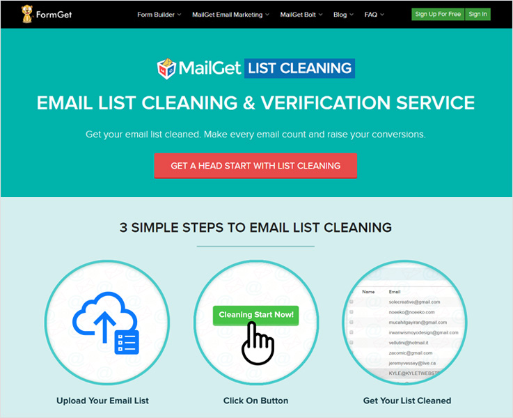 MailGet - Email List Cleaning Service