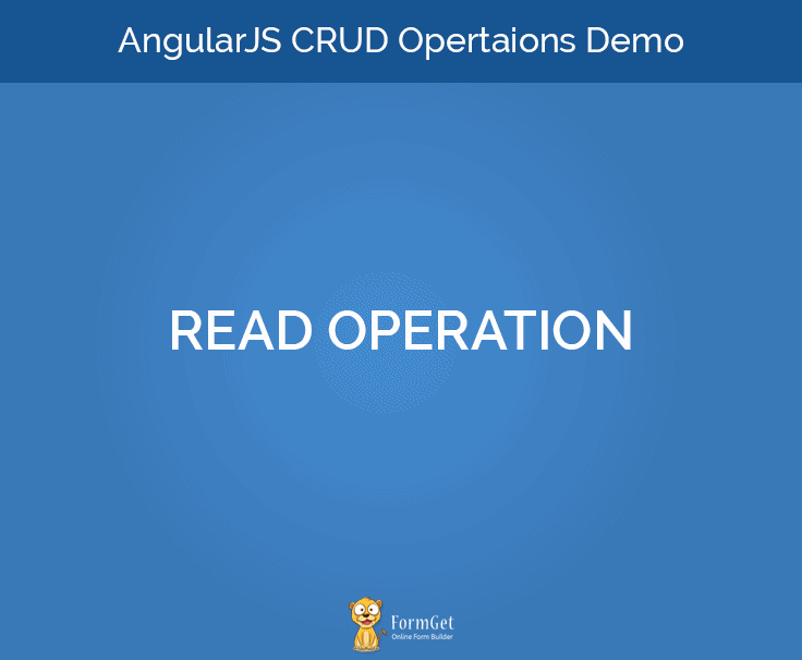 Angular CRUD Read Operation