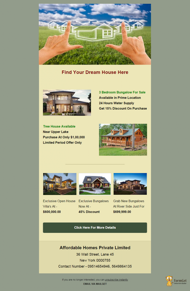 [Feature Packed] 10 Free Real Estate Email Templates | MailGet