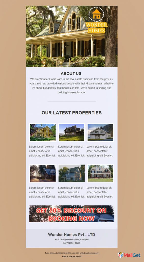 [Feature Packed] 10 Free Real Estate Email Templates | MailGet