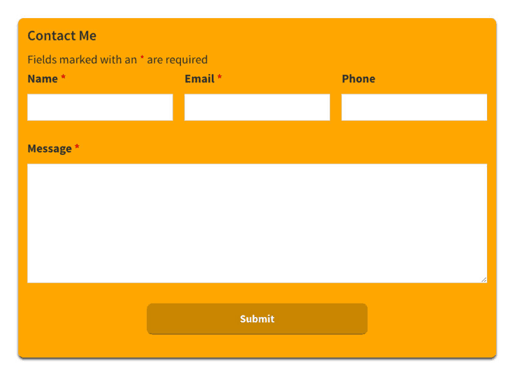 Ninja Form Template - Online Form Builder