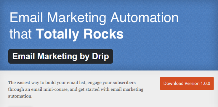 Drip Best Free WordPress Newsletter Plugin Email Marketing