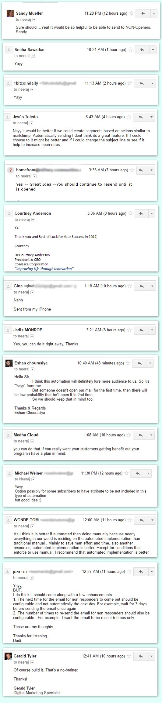 Email Responses