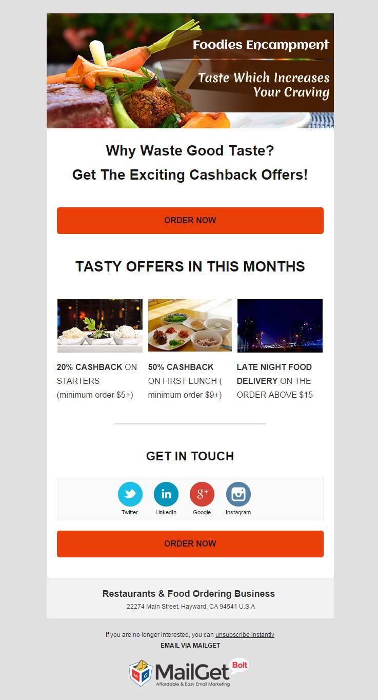 Email Marketing For Restaurants