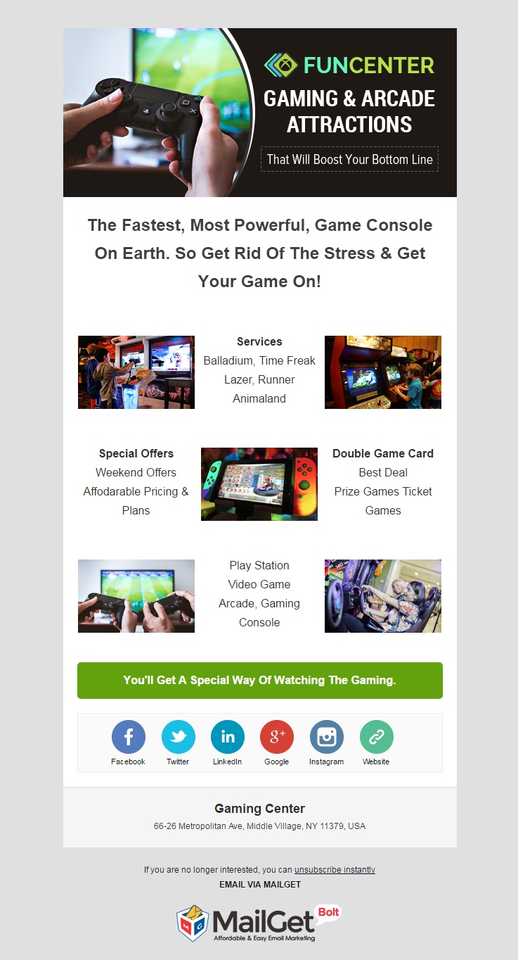 Email Marketing Service For Gaming Centers