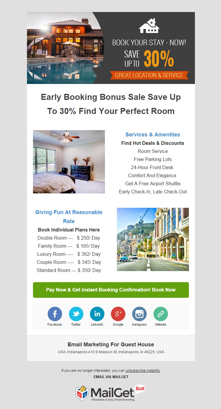 Email Marketing Service For Guest Houses