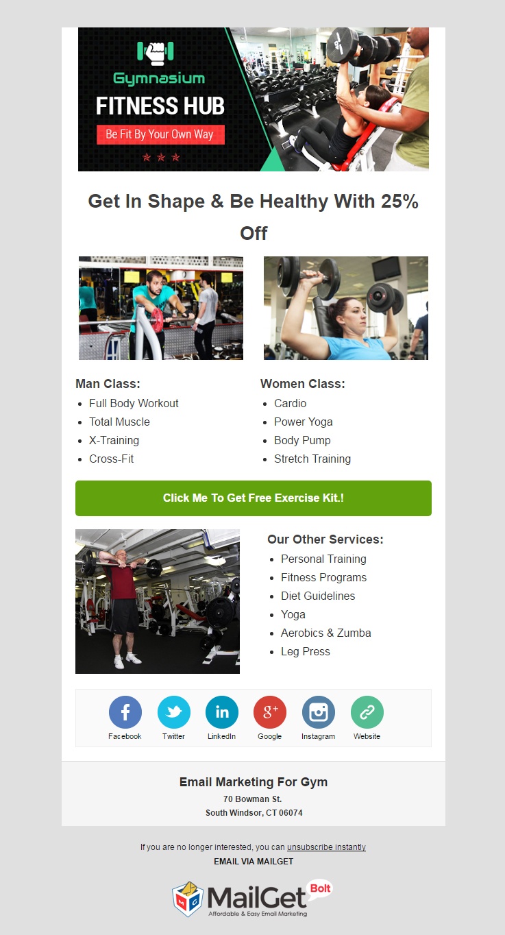 Email Marketing Service For Gyms & Health Clubs