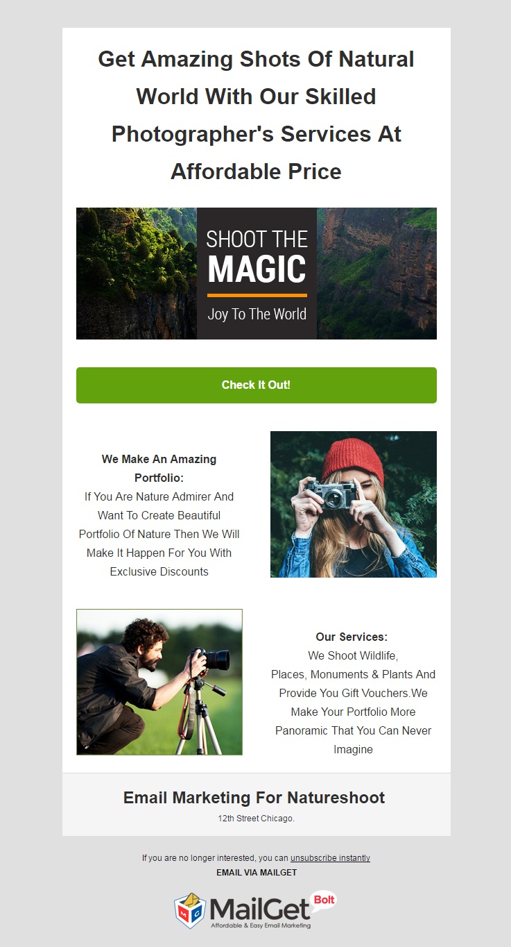 Email Marketing Service For Nature & Landscape Photographers