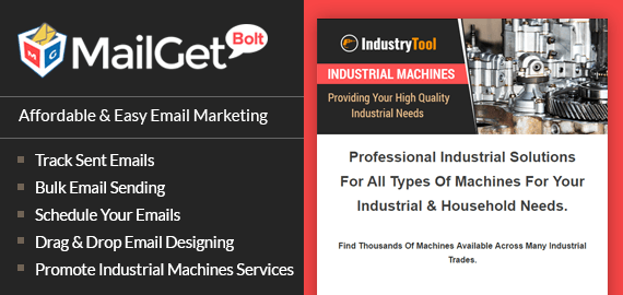 Industrial Machine Shops Email Marketing Service | FormGet