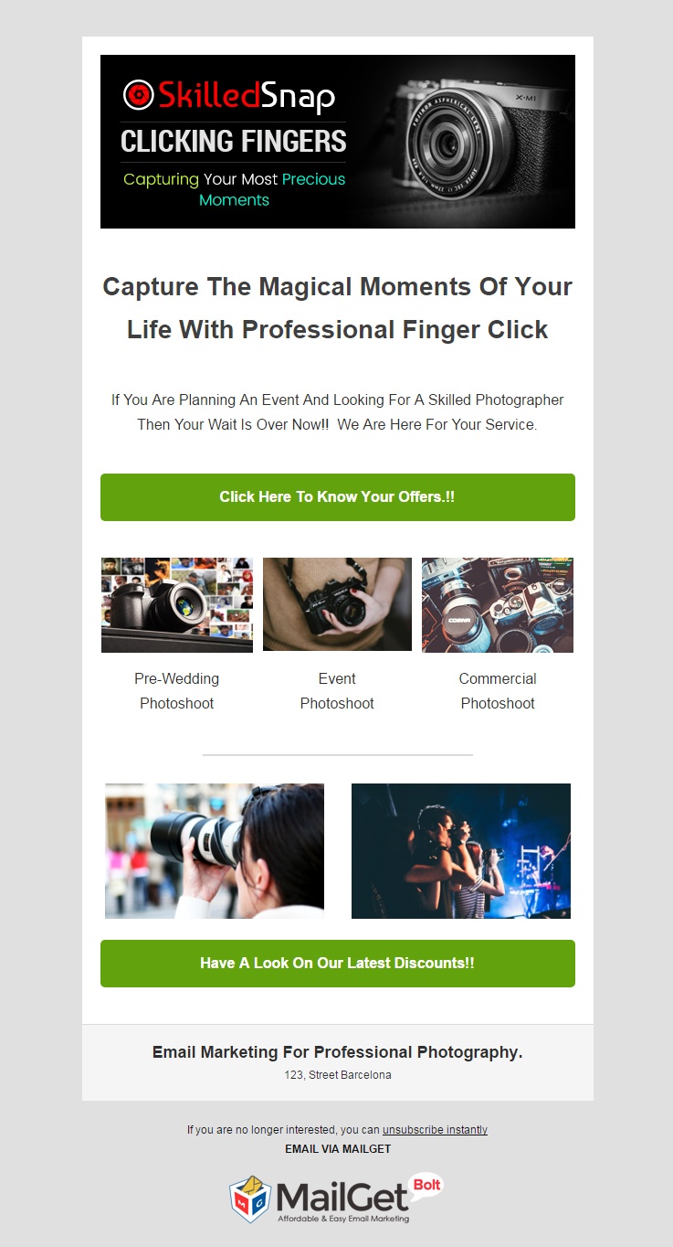 Professional Photography Email Template