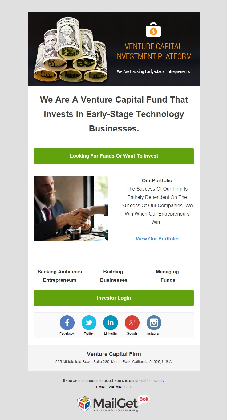 email marketing for venture capital
