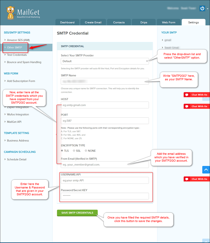 step4smtp2go