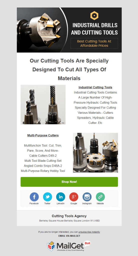 7+ Best Machinery Email Templates For Spare Parts Dealers | MailGet