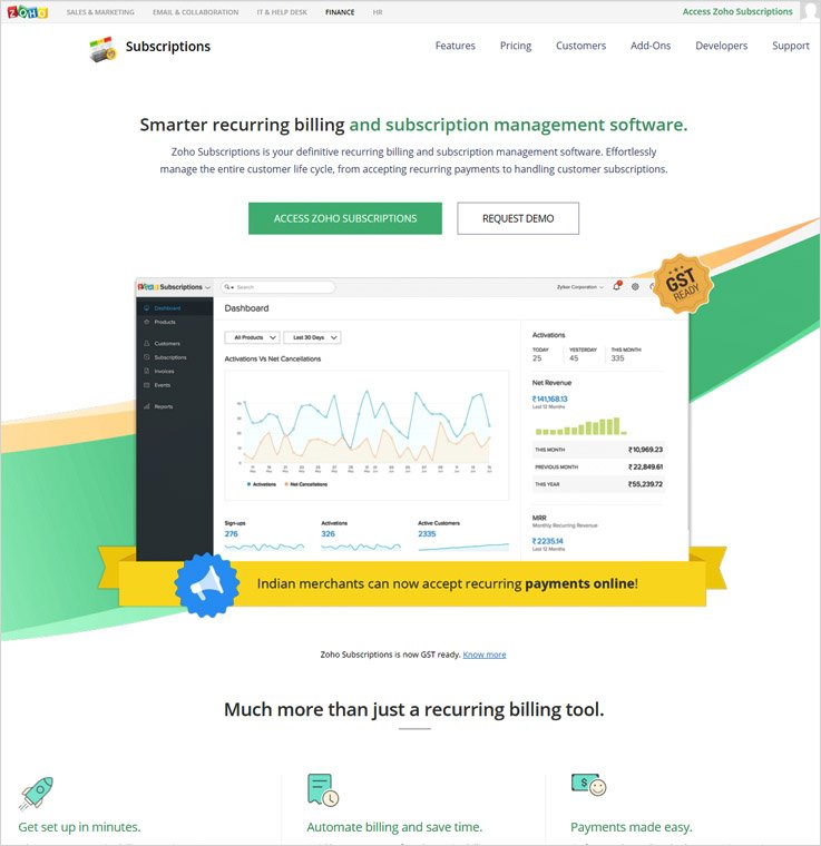 Zoho - Recurring Payment Service
