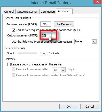 Click on “Outgoing server (SMTP)“