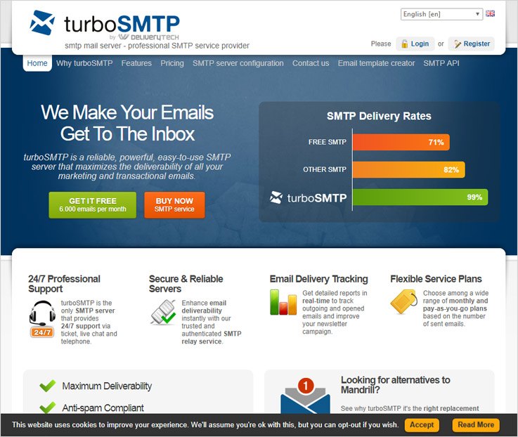 turboSMTP - Best SMTP Servers For Mass Mailing
