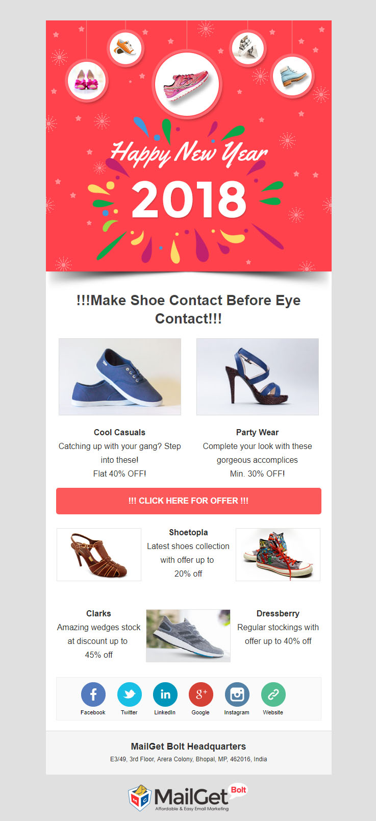 Footwear New Year Email Template