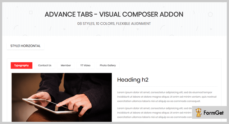 Advance Tabs For Visual Composer