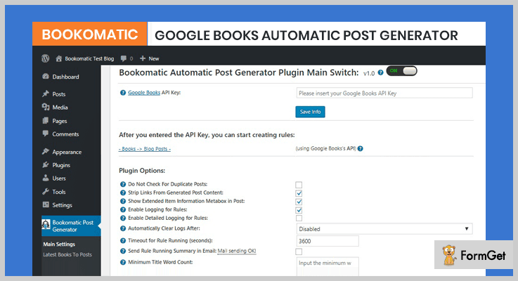 Bookomatic - Google Books Automatic Post Generator Plugin for WordPress