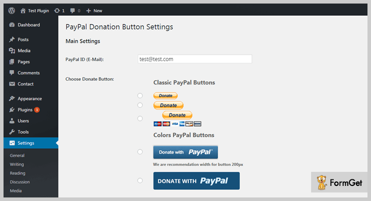button paypal donation