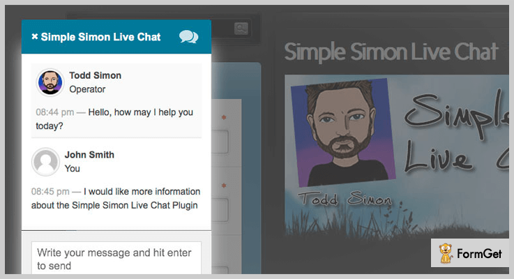 Simple Simon Live Chat WordPress Plugin