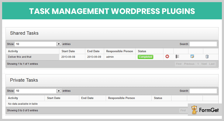 WordPress Task Management (Task Manager)