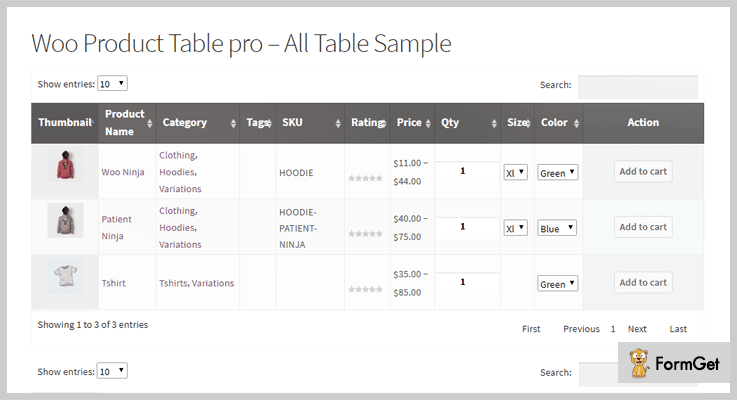 Table WordPress Plugins