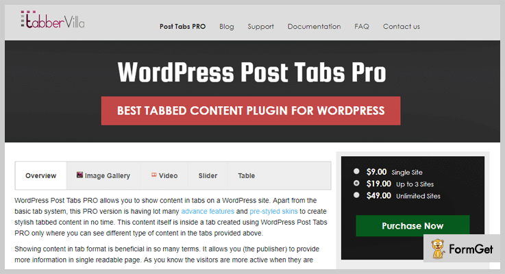 WordPress Post Tabs