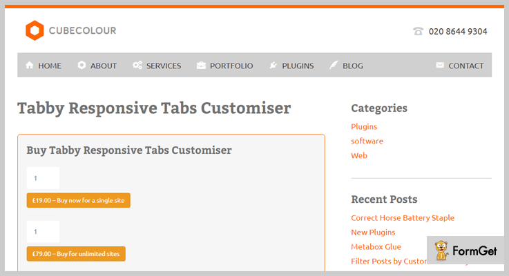 Tabby Responsive Tabs Customiser