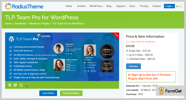 team members WordPress plugins