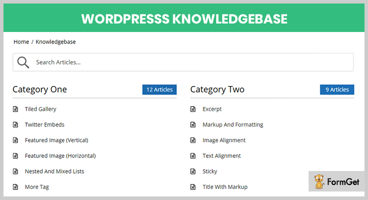 Knowledge Base WordPress Plugin