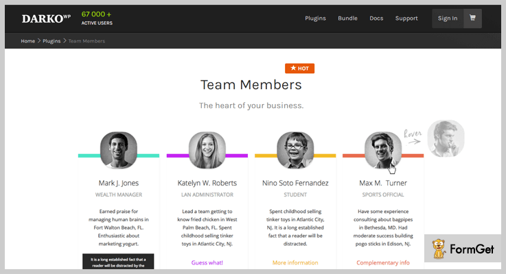 team members WordPress plugins