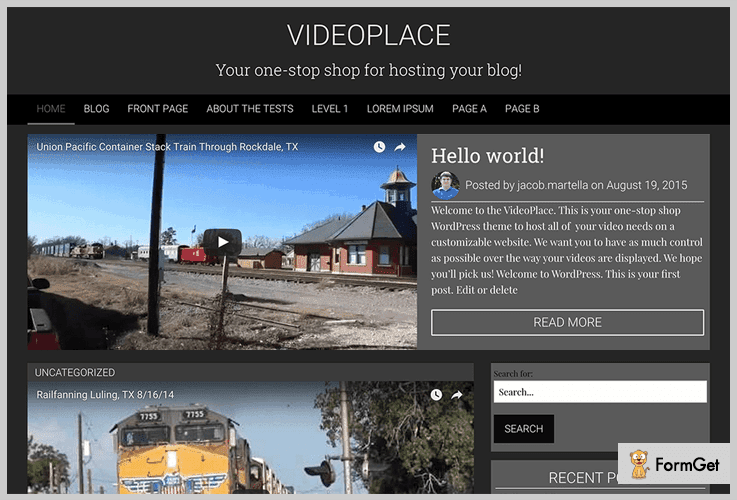 VideoPlace WordPress Theme