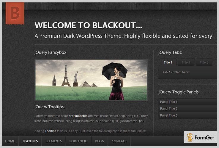 Blackout Dark WordPress Theme