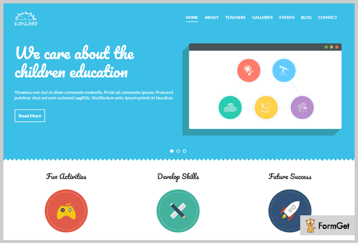 Kids Land HTML WordPress Theme