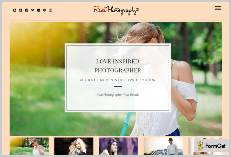 Real Photography Model Agency WordPress Theme