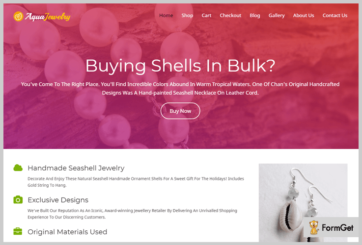 Aqua Jewelry Jewelry WordPress Theme