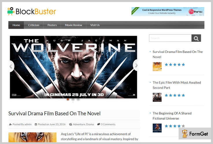 Movie WordPress Theme