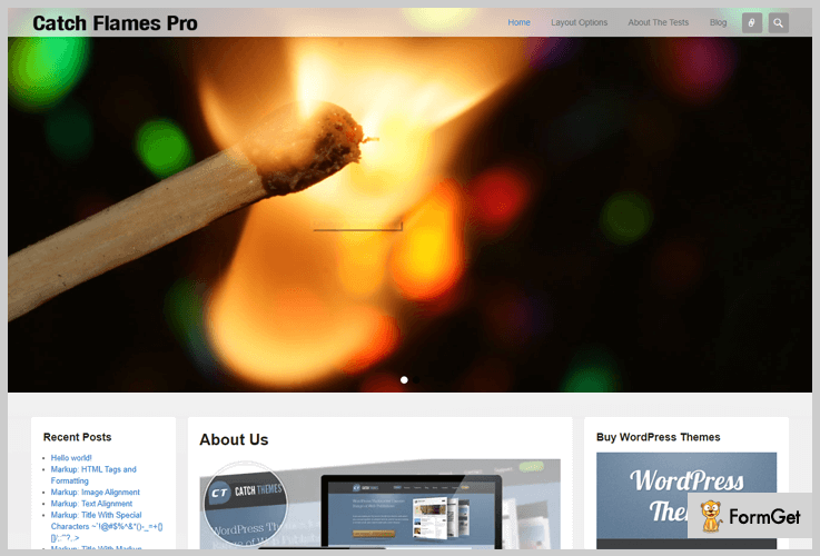 Catch Flames Three Column WordPress Theme